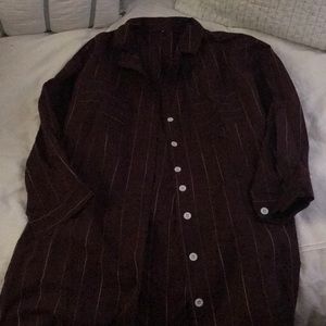 Striped long cardigan/shirt